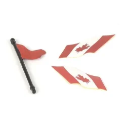 Department 56 East Harbor Ferry Canadian Flags (2) & Red Flag New