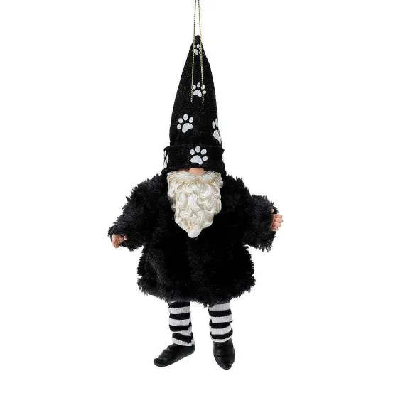 Department 56 Gnome Furry Pet Orn Blk