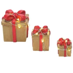 Department 56 Lit Festive Gift Box St/3 New