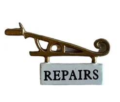 Department 56 Pointy Toed Showmaker Repairs Sign New