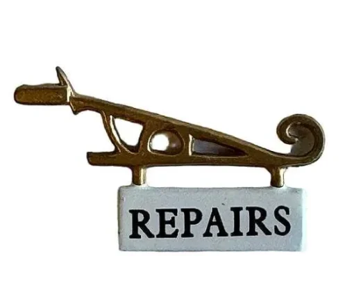 Department 56 Pointy Toed Showmaker Repairs Sign New