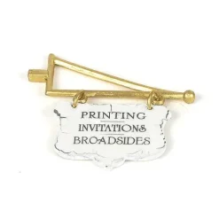 Department 56 Woodbridge Gazette &Printing Office Sign Hot